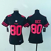 Women Nike 49ers 80 Jerry Rice Black Vapor Untouchable Limited Jersey,baseball caps,new era cap wholesale,wholesale hats